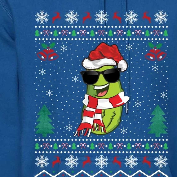 Funny Santa Pickle Xmas Gift Ugly Pickle Christmas Cool Gift Premium Hoodie