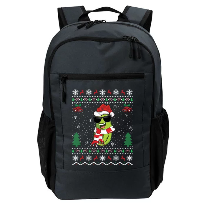 Funny Santa Pickle Xmas Gift Ugly Pickle Christmas Cool Gift Daily Commute Backpack