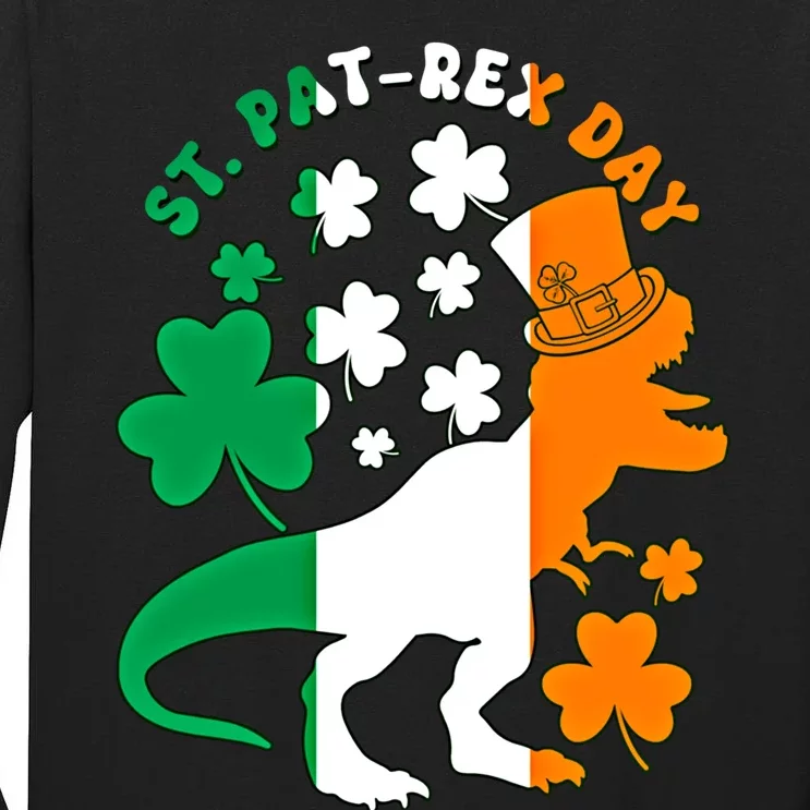 Funny St Patrex Day Happy St Patricks Day Trex Great Gift Tall Long Sleeve T-Shirt