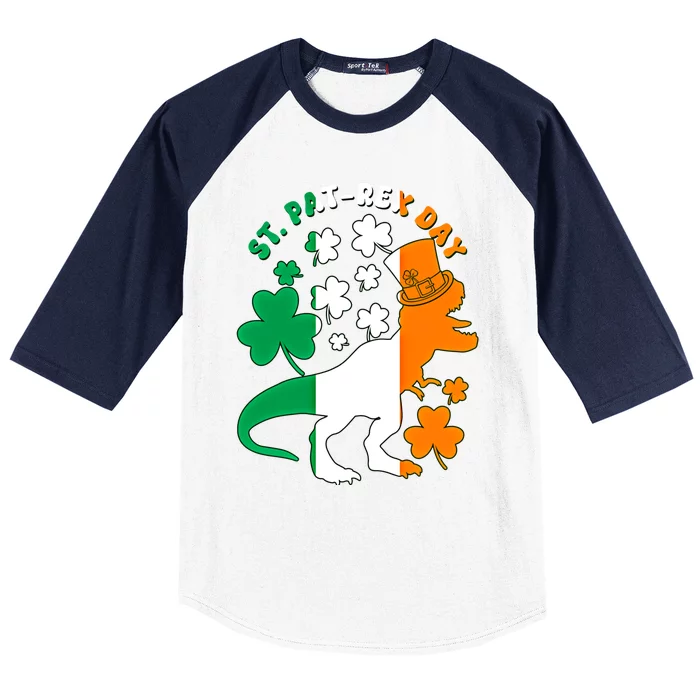 Funny St Patrex Day Happy St Patricks Day Trex Great Gift Baseball Sleeve Shirt