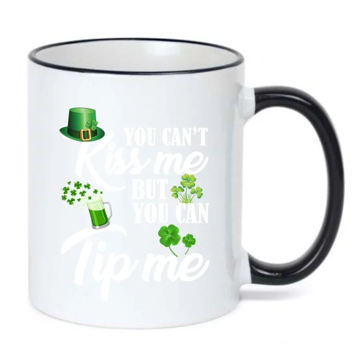 Funny St Patricks Day Waitress Bartender Waiter Tips Gift Black Color Changing Mug