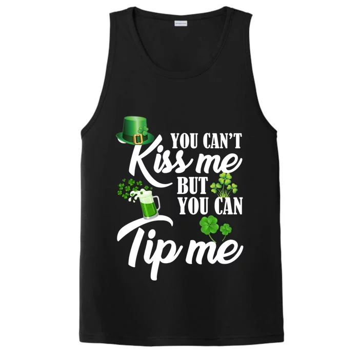 Funny St Patricks Day Waitress Bartender Waiter Tips Gift Performance Tank