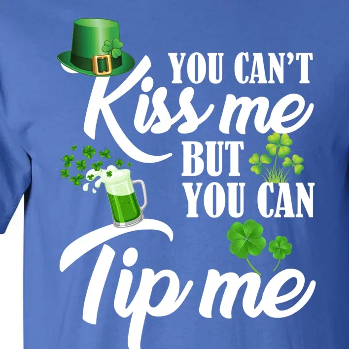 Funny St Patricks Day Waitress Bartender Waiter Tips Gift Tall T-Shirt