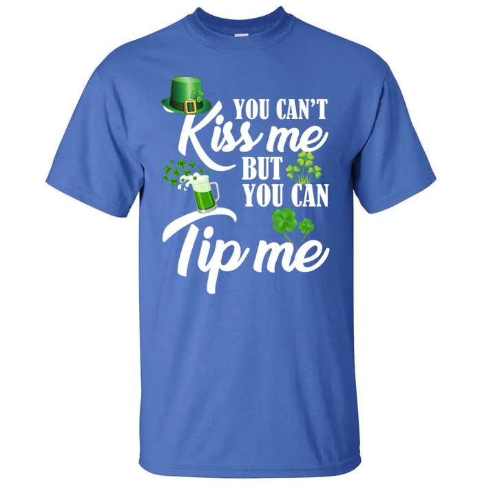 Funny St Patricks Day Waitress Bartender Waiter Tips Gift Tall T-Shirt