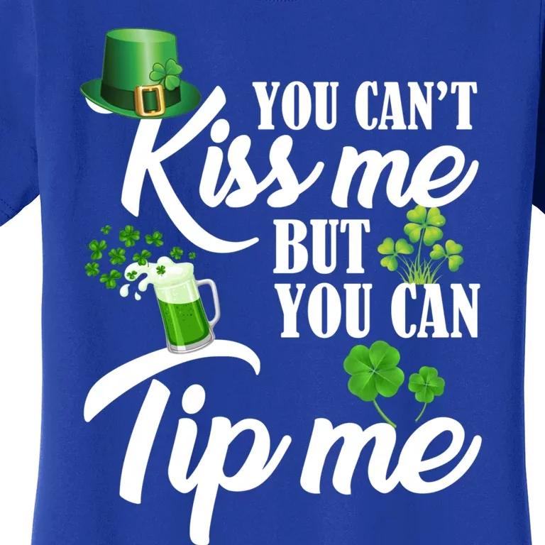 Funny St Patricks Day Waitress Bartender Waiter Tips Gift Women's T-Shirt