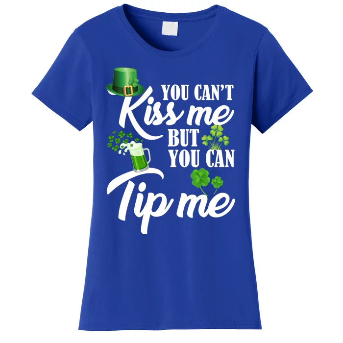 Funny St Patricks Day Waitress Bartender Waiter Tips Gift Women's T-Shirt