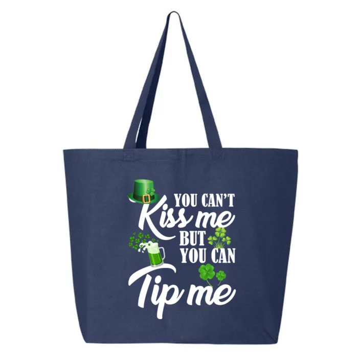 Funny St Patricks Day Waitress Bartender Waiter Tips Gift 25L Jumbo Tote