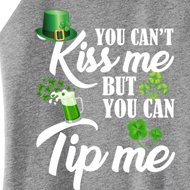 Funny St Patricks Day Waitress Bartender Waiter Tips Gift Women’s Perfect Tri Rocker Tank