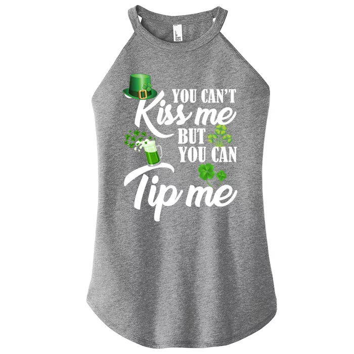 Funny St Patricks Day Waitress Bartender Waiter Tips Gift Women’s Perfect Tri Rocker Tank