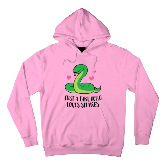 Funny Snake Pet Girl Just A Girl Who Loves Snakes Hoodie