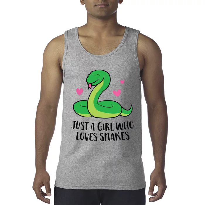 Funny Snake Pet Girl Just A Girl Who Loves Snakes Tank Top