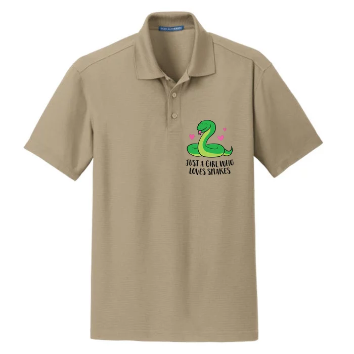 Funny Snake Pet Girl Just A Girl Who Loves Snakes Dry Zone Grid Performance Polo