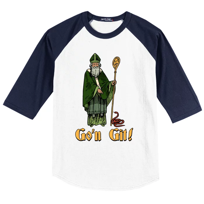 Funny Saint Patricks Day Gon Git Snake Baseball Baseball Sleeve Shirt