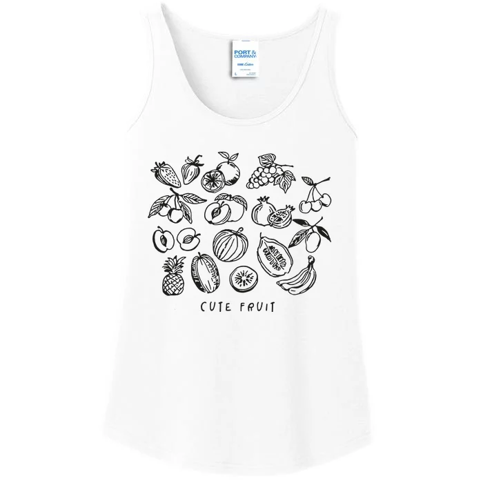 Fruity Subtle Pride Subtle Queer Subtle Bi Ladies Essential Tank