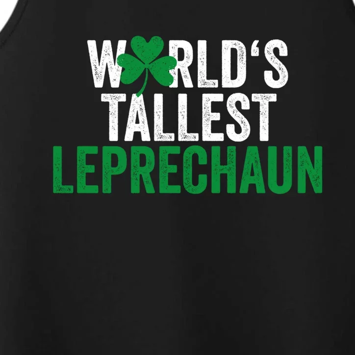 Funny St Patrick's Day Gnome World's Tallest Leprechaun Great Gift Performance Tank