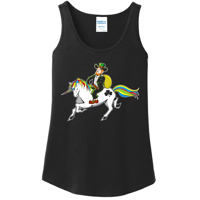 Funny St Patricks Day Leprechaun Unicorn St Paddys Gift Cool Gift Ladies Essential Tank