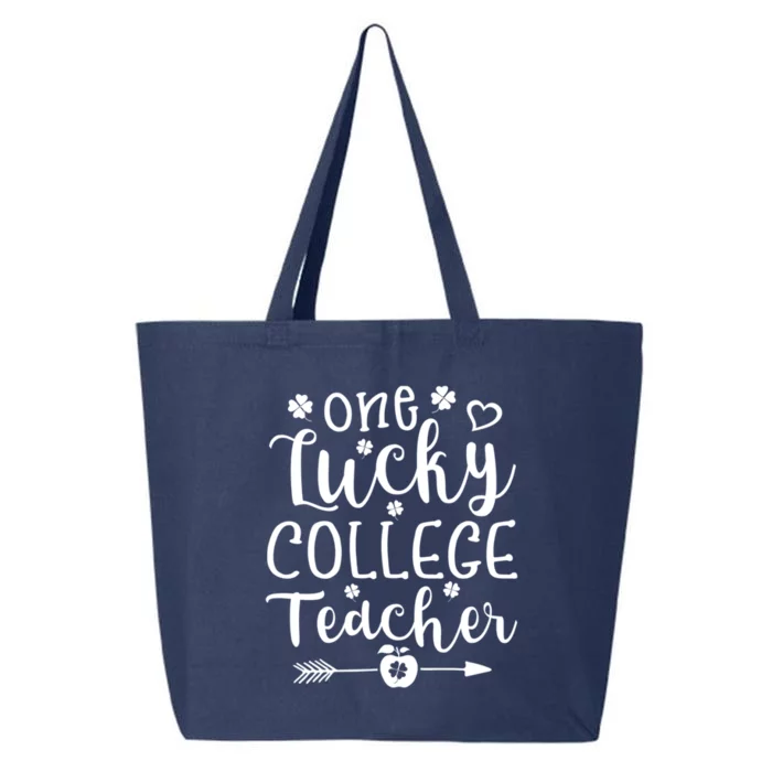 Funny St Patricks Day One Lucky College Teacher Gift 25L Jumbo Tote