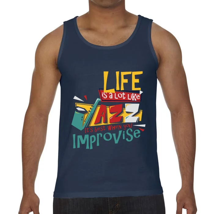 Funny Sax Player Gifts Jazz Music Saxophone Comfort Colors® Tank Top