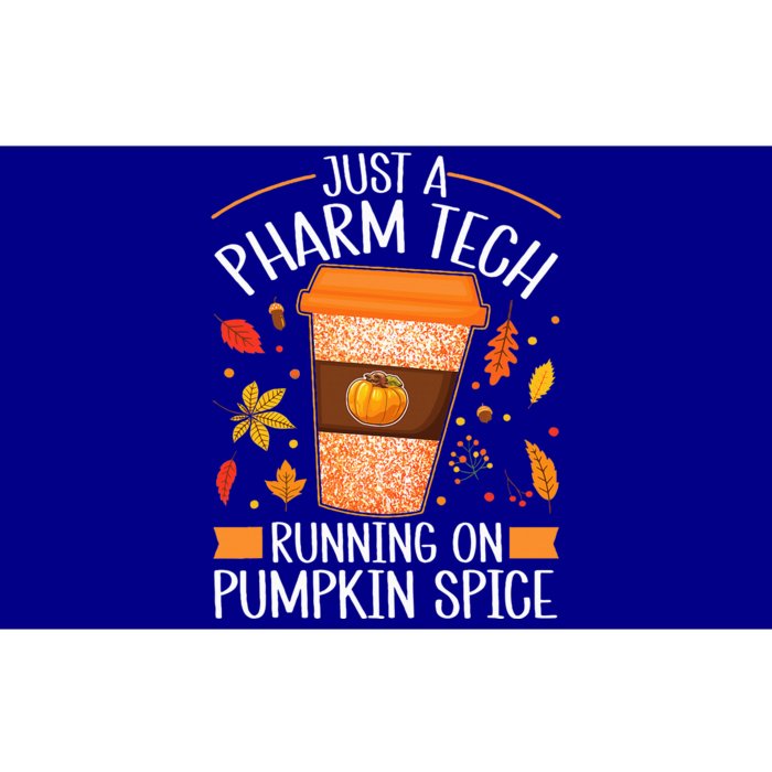 Fall Season Pharm Tech Running On Pumpkin Spice Latte Coffee Bumper Sticker