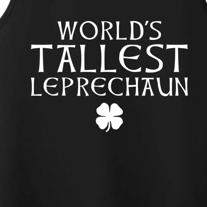 Funny St Patrick's Day World's Tallest Leprechaun Gnome Gift Performance Tank