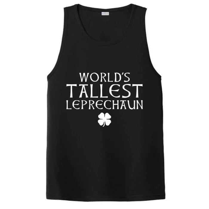 Funny St Patrick's Day World's Tallest Leprechaun Gnome Gift Performance Tank