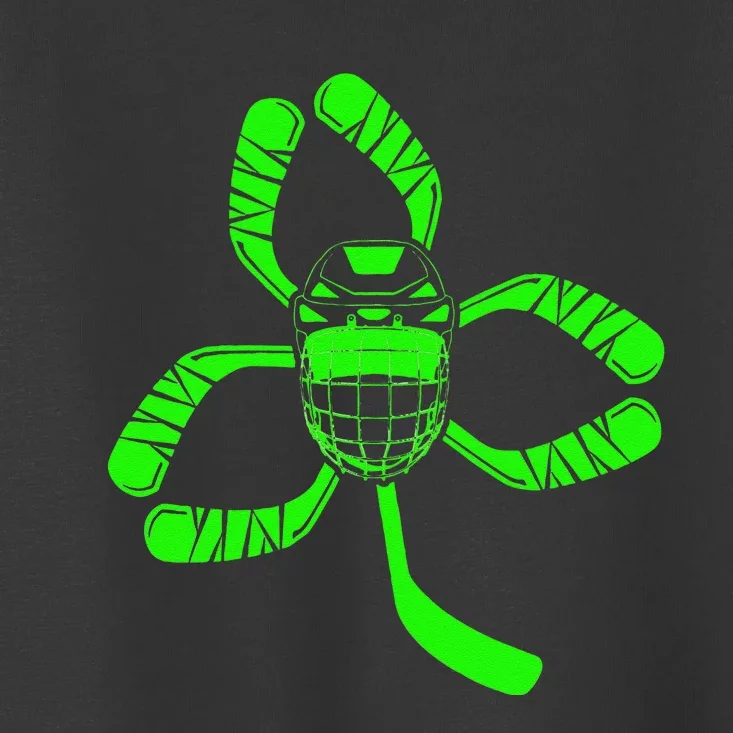 Funny St Patrick's Day Hockey Shamrock Toddler T-Shirt