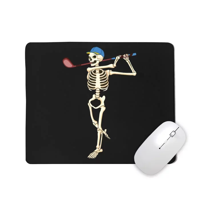 Funny Skeleton Playing Golf Halloween Costume Boy Mousepad