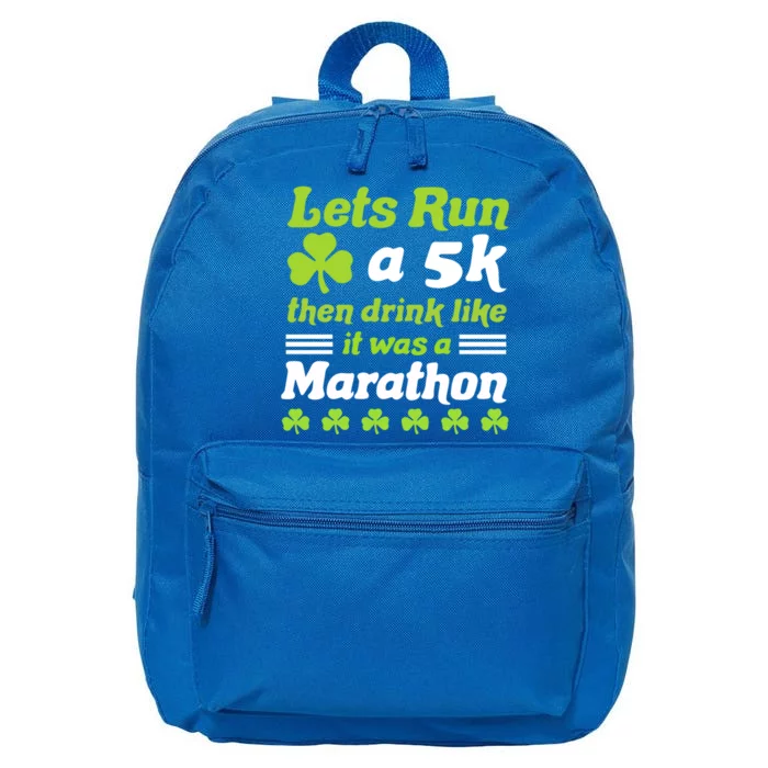 Funny St Patricks Day Running Let's Run 5k St Patricks Day Gift 16 in Basic Backpack