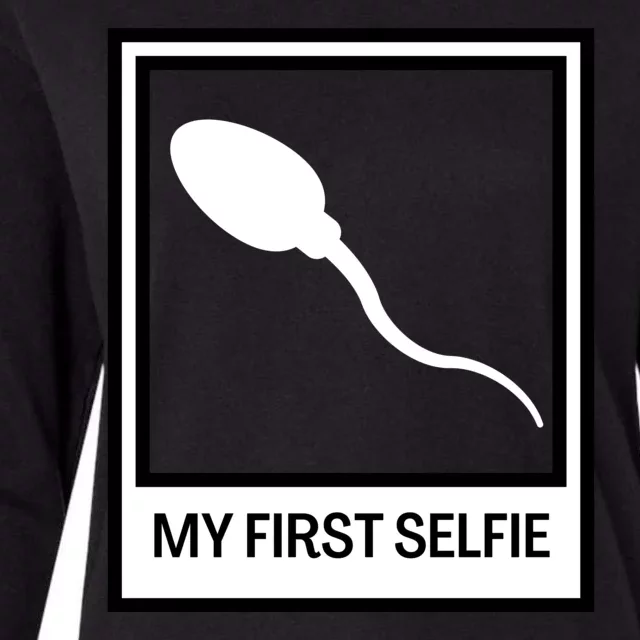 Funny Sperm Picture Quote My First Selfie Design Sperm Cool Womens Cotton Relaxed Long Sleeve T-Shirt