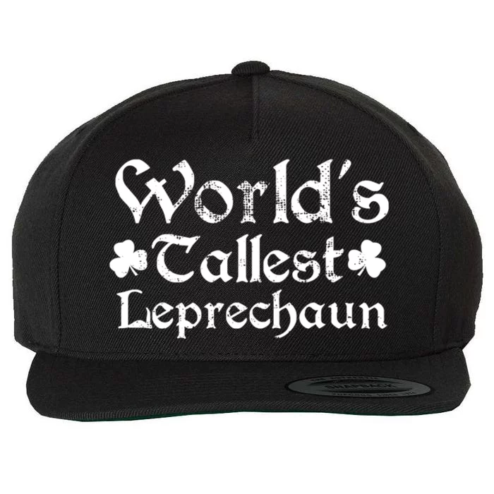 Funny St Patrick's Day World's Tallest Leprechaun Gift Wool Snapback Cap