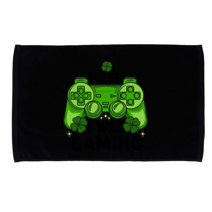 Funny St Patricks Day Irish I Was Gaming Microfiber Hand Towel