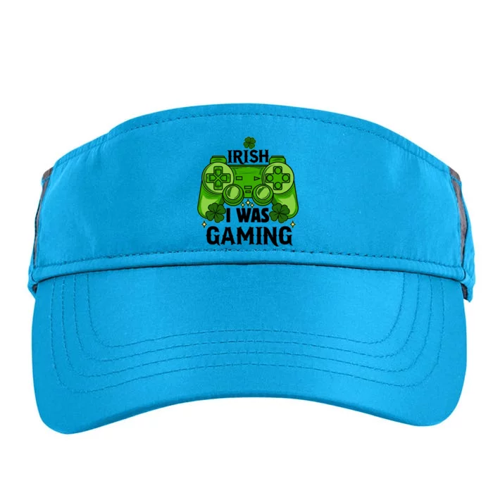 Funny St Patricks Day Irish I Was Gaming Adult Drive Performance Visor