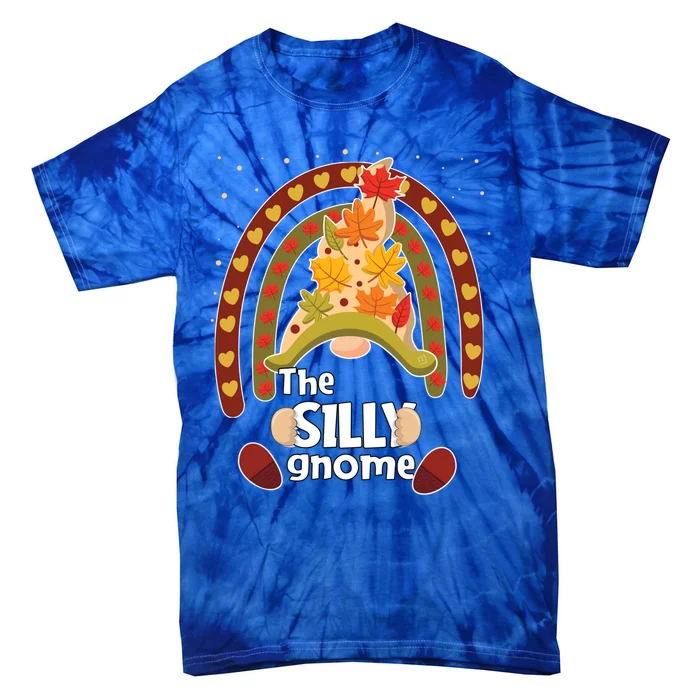 Funny Silly Pumpkin Gnome Pjs Fall Family Matching Cute Gift Tie-Dye T-Shirt