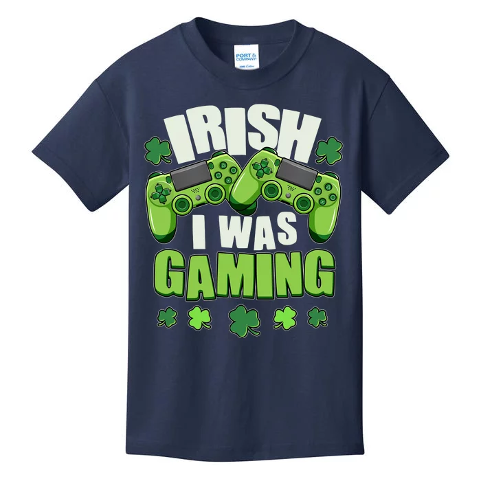 Funny St Patrick's Day Irish I Was Gaming Kids T-Shirt