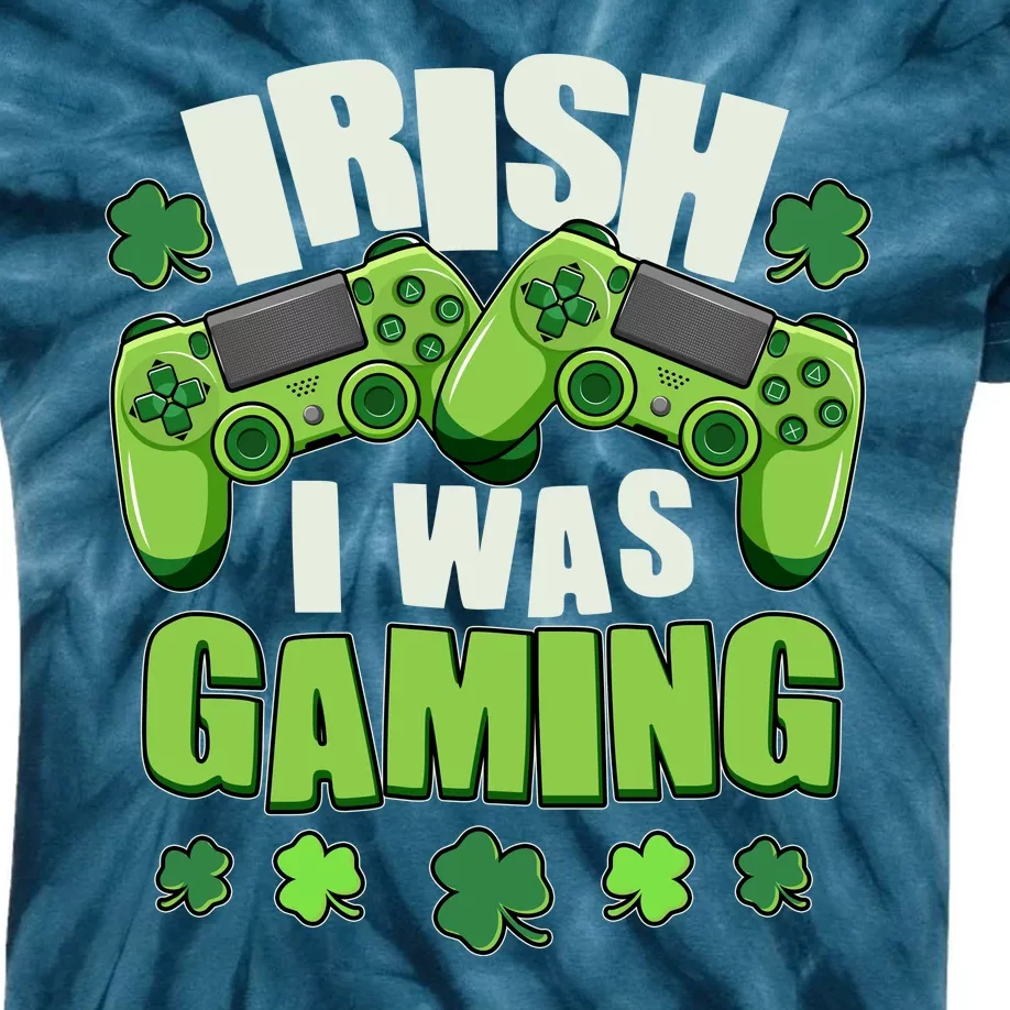 Funny St Patrick's Day Irish I Was Gaming Kids Tie-Dye T-Shirt