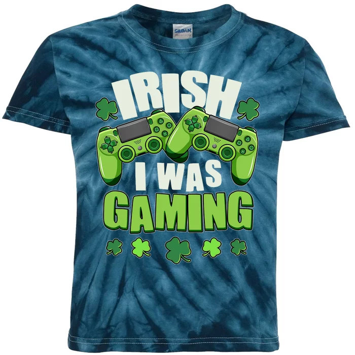 Funny St Patrick's Day Irish I Was Gaming Kids Tie-Dye T-Shirt