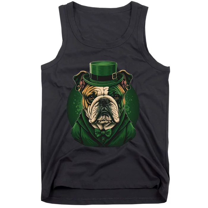 Funny St Patricks Day Saint Paddys Day Bull Dog Tank Top