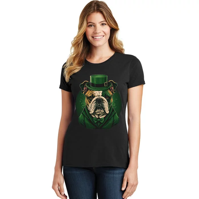 Funny St Patricks Day Saint Paddys Day Bull Dog Women's T-Shirt