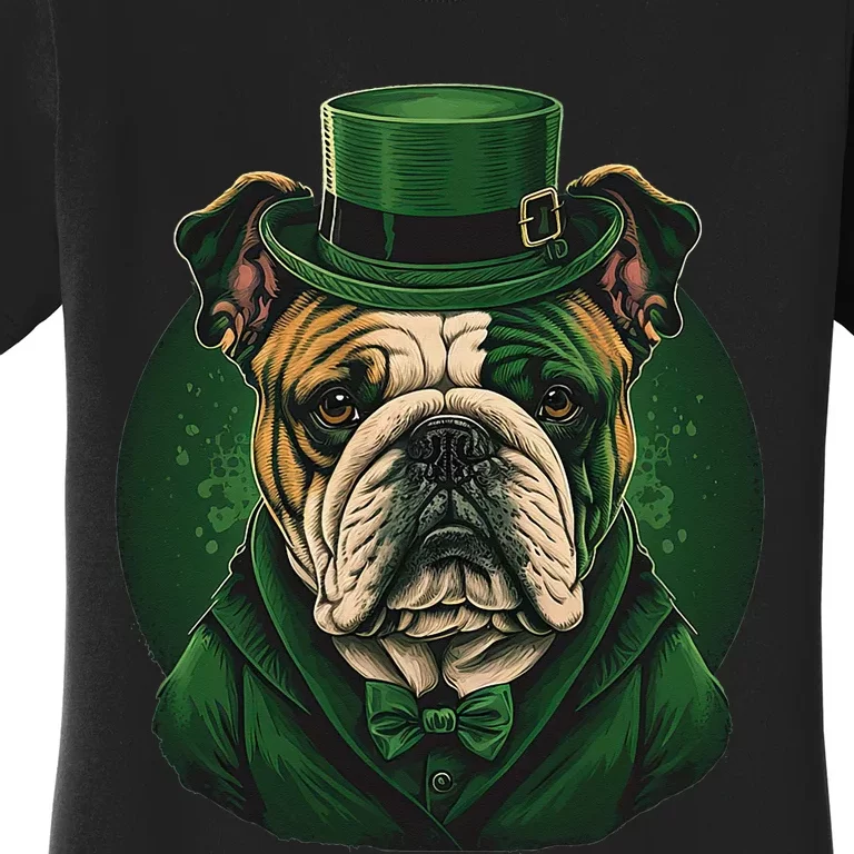 Funny St Patricks Day Saint Paddys Day Bull Dog Women's T-Shirt