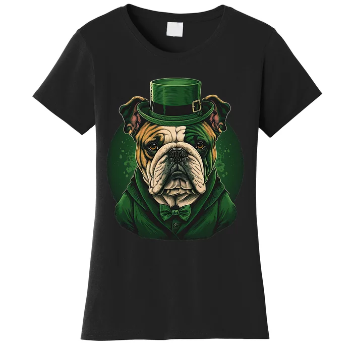 Funny St Patricks Day Saint Paddys Day Bull Dog Women's T-Shirt