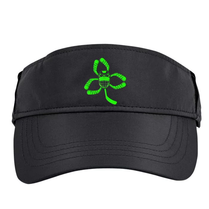 Funny St Patrick's Day Hockey Shamrock Adult Drive Performance Visor