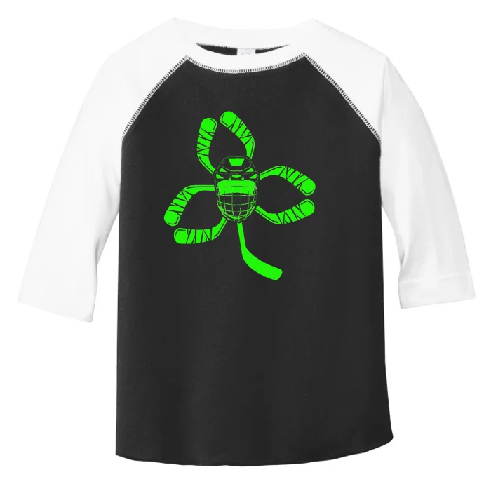 Funny St Patrick's Day Hockey Shamrock Toddler Fine Jersey T-Shirt