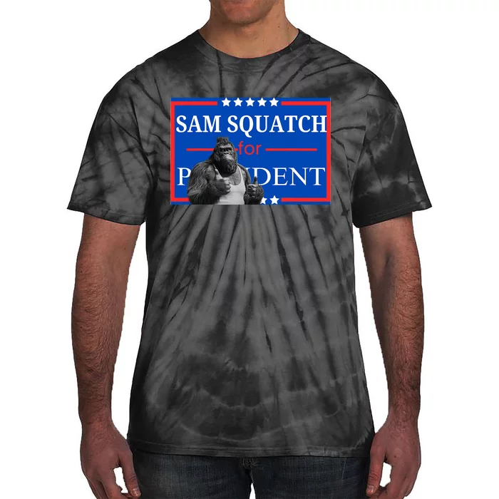 Funny Sasquatch President Election Bigfoot Tie-Dye T-Shirt