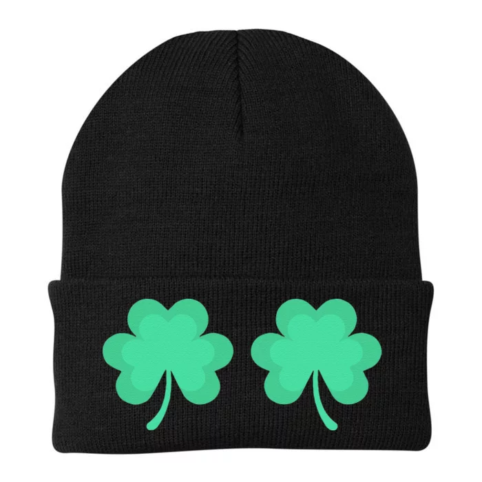 Funny St. Pattys Day Four 4 Leaf Clover Bra Knit Cap Winter Beanie