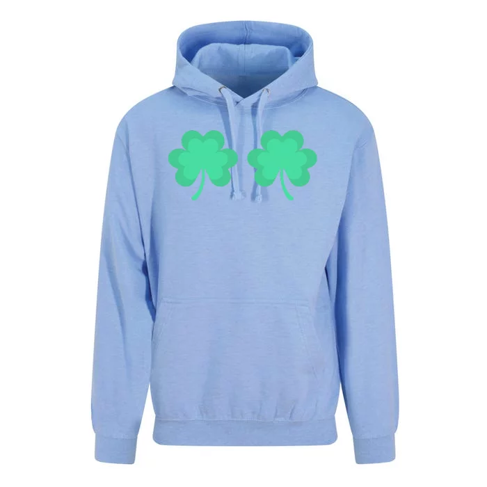 Funny St. Pattys Day Four 4 Leaf Clover Bra Unisex Surf Hoodie