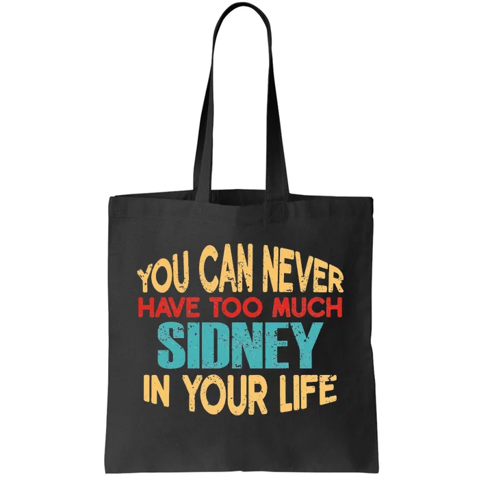 Funny Sidney Personalized First Name Joke Item Tote Bag