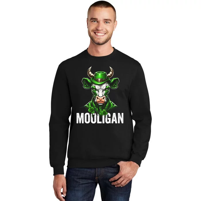 Funny St Patricks Day Hooligan Mooligan Cow St Paddy Party Sweatshirt