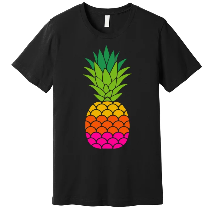 Funny Summer Pineapple Graphic Premium T-Shirt