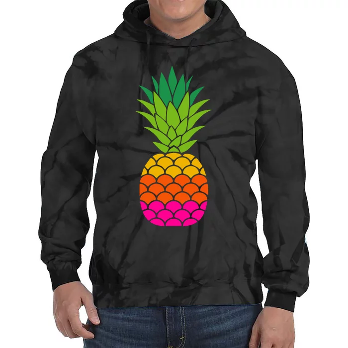 Funny Summer Pineapple Graphic Tie Dye Hoodie