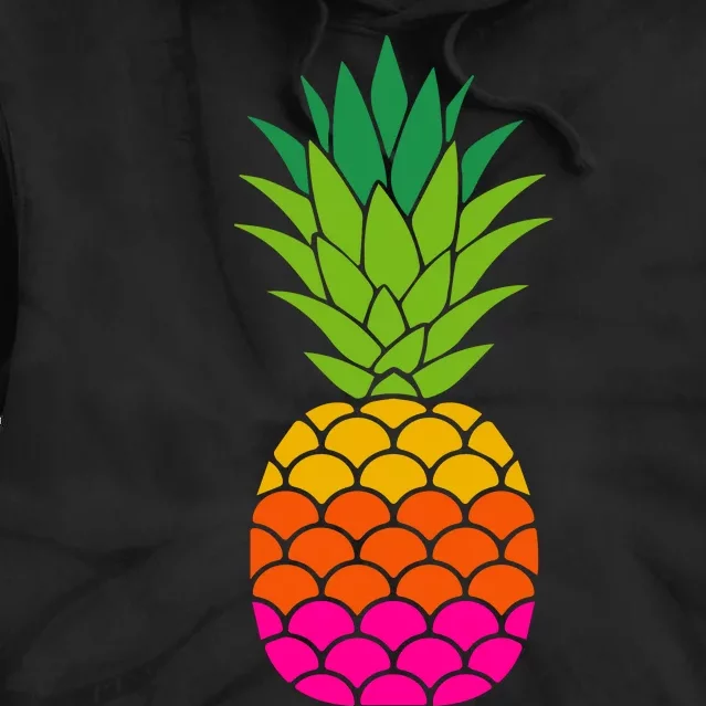 Funny Summer Pineapple Graphic Tie Dye Hoodie